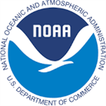National Oceanic Atmospheric Administration U S Department of Commerce NOAA blue circular logo  